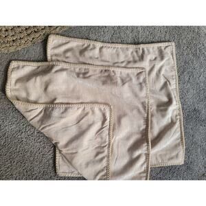 Set of 2 Large velour pillow covers trimmed in Jute